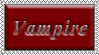 a stamp with a red background and 'vampire' in grey text